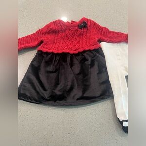 Holiday dress with tights